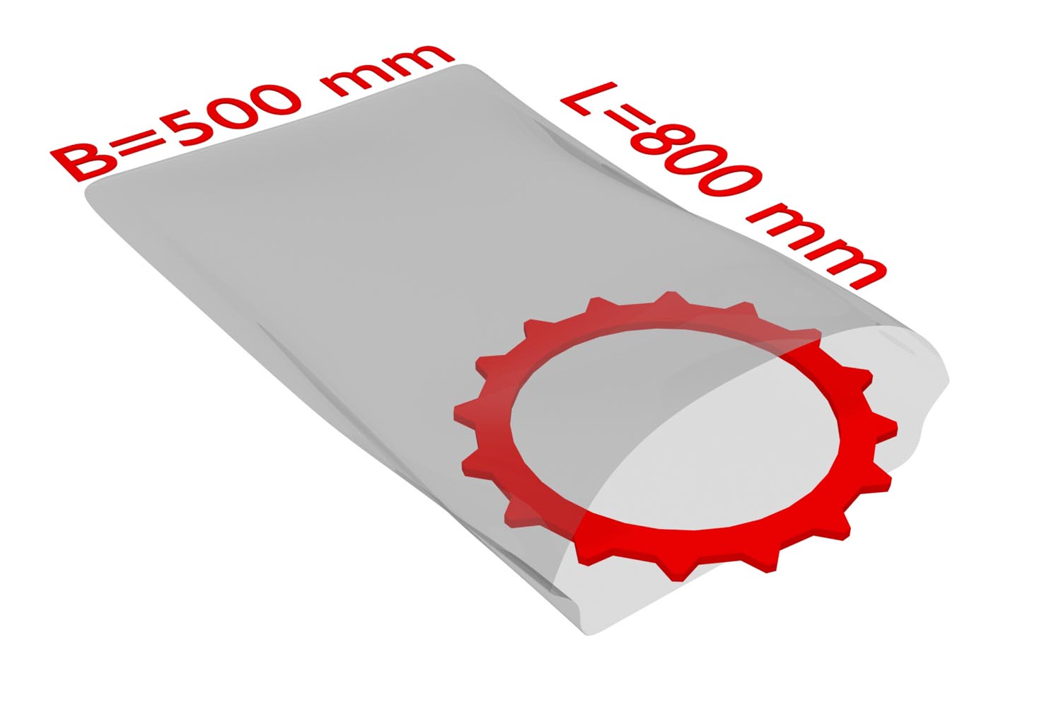 PE-Flachbeutel, 500x800mm, 50µ,transparent / Inhalt à VE = 250