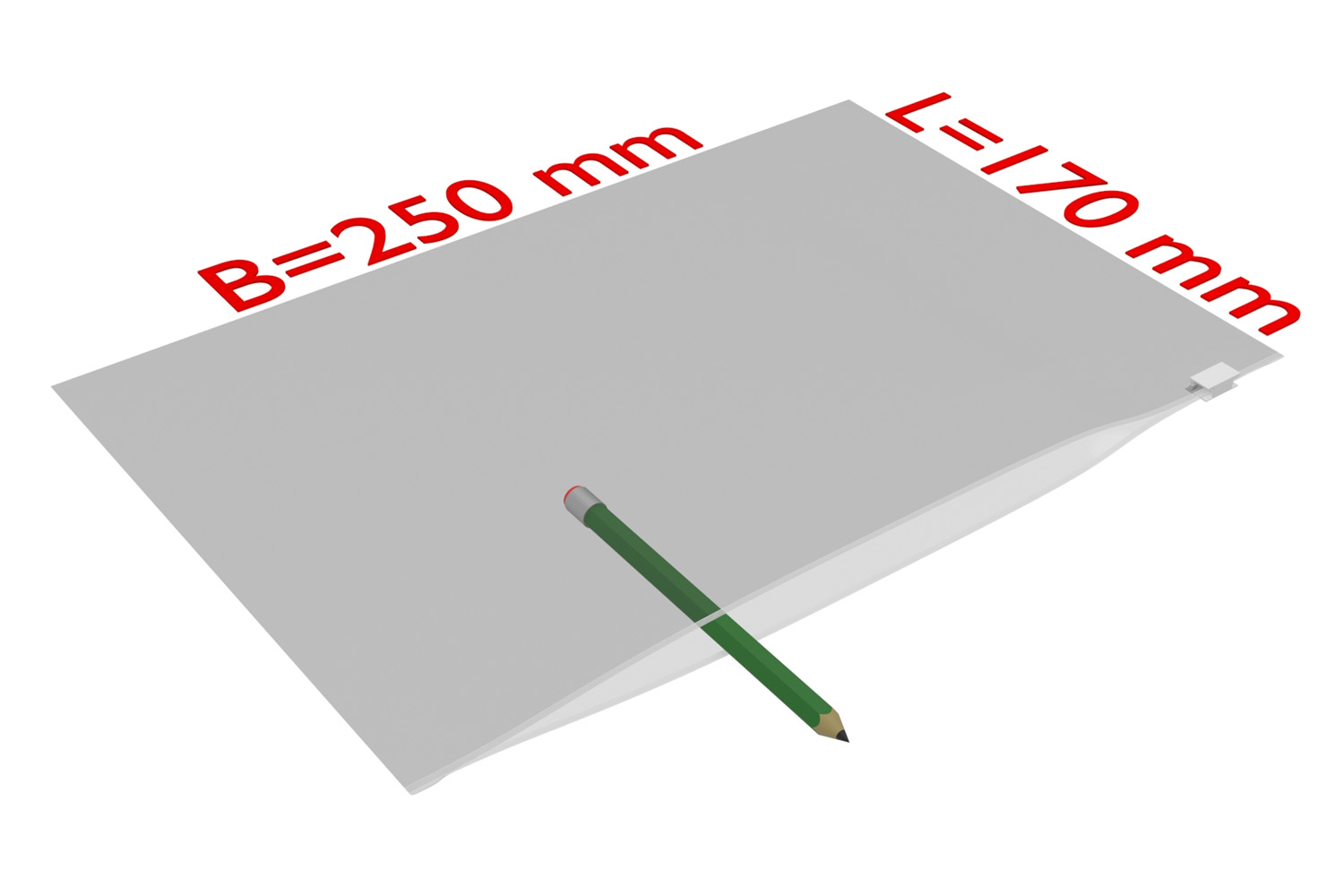 PE-Gleitverschlussbeutel, 250x170mm, 60µ,, transparent Flugbeutel / Inhalt à VE = 1000