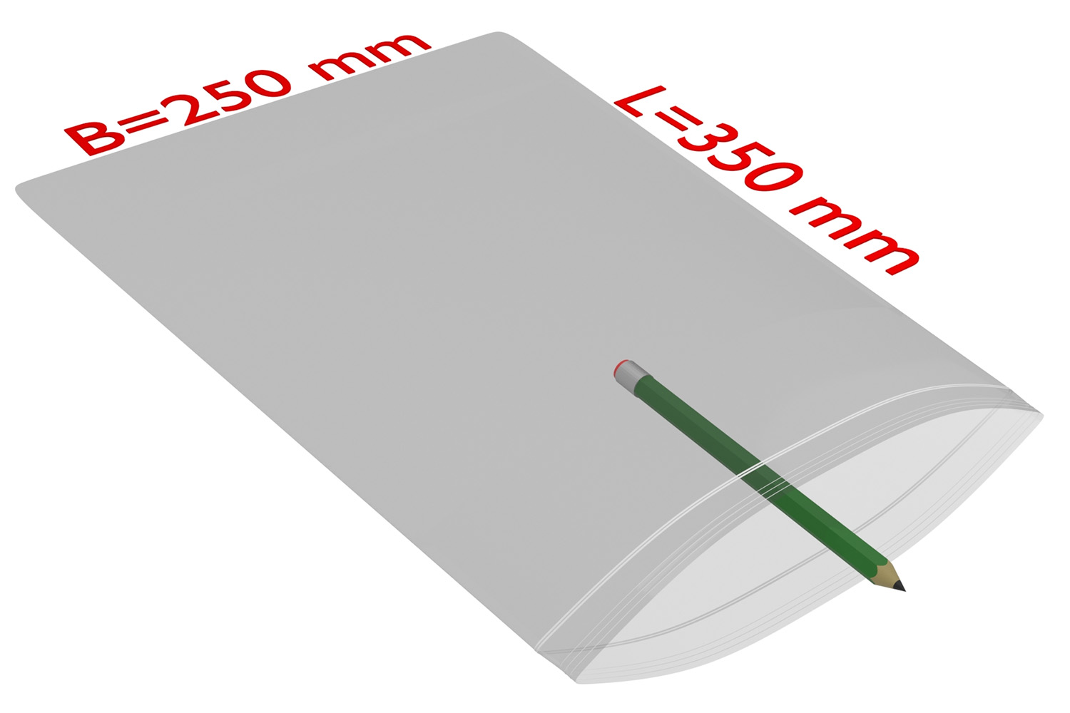 PE-Druckverschlussbeutel, 250x350mm, 50µ,transparent / Inhalt à VE = 1000