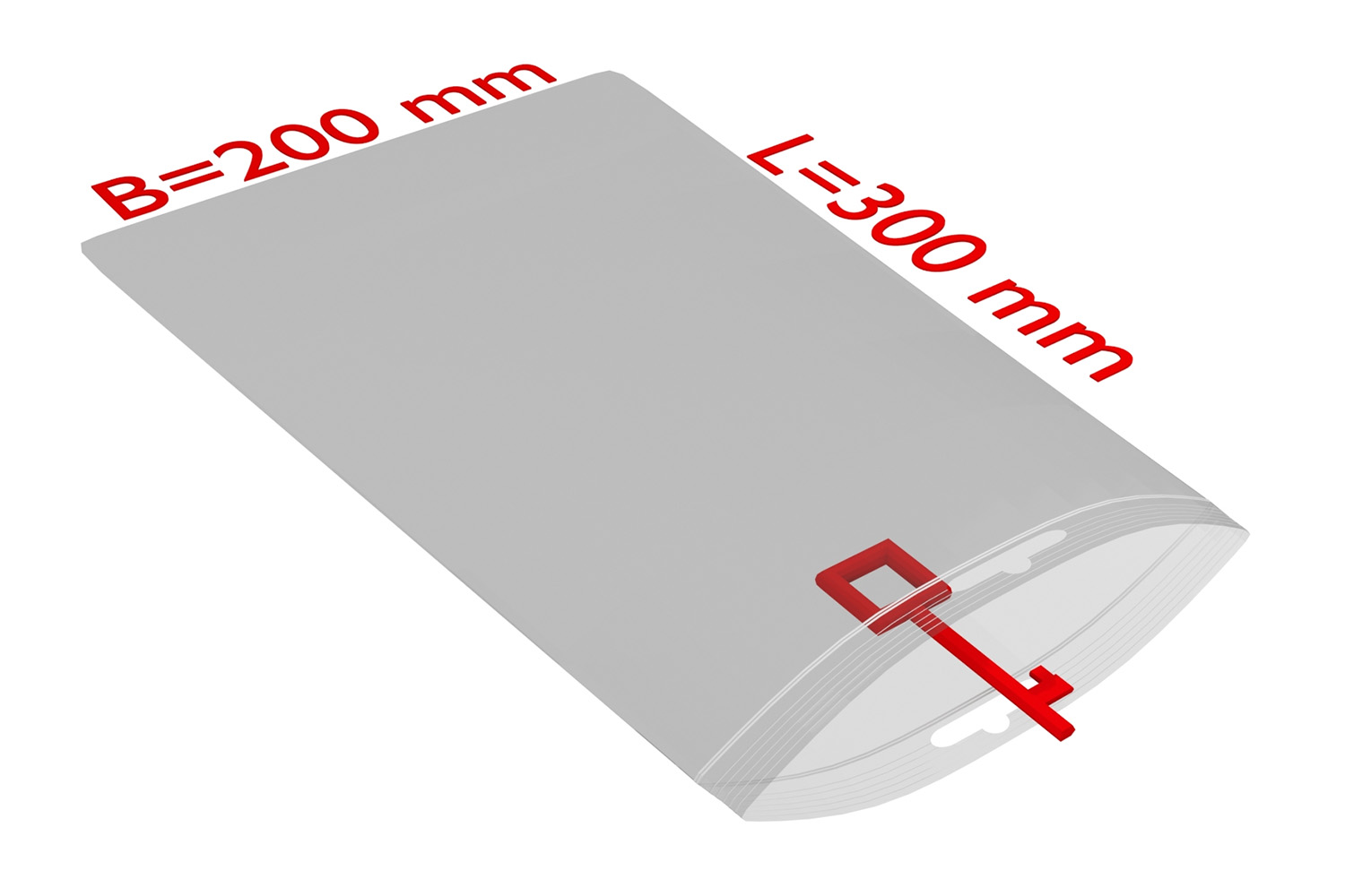 PE-Druckverschlussbeutel, 200x300mm, 50µ,transparent Eurolochung / Inhalt à VE = 1000