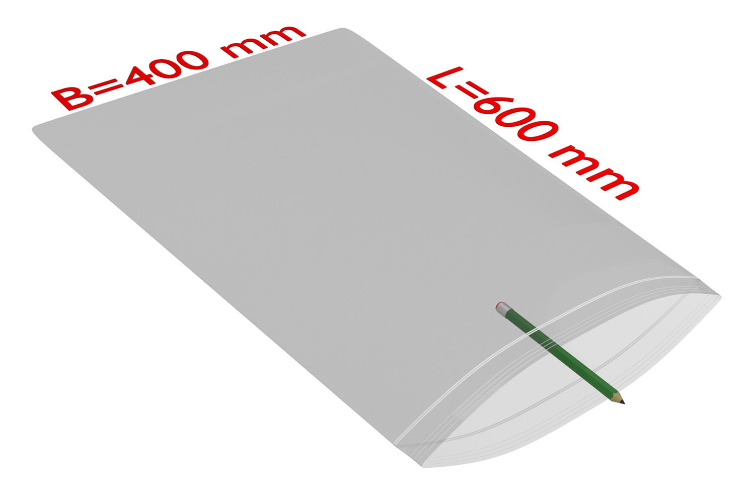 PE-Druckverschlussbeutel, 400x600mm, 90µ,transparent / Inhalt à VE = 250