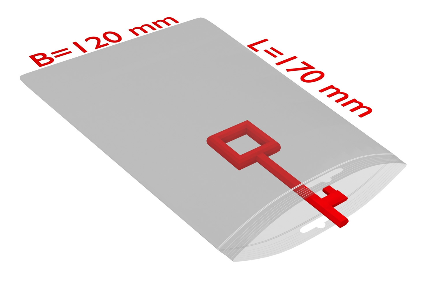 PE-Druckverschlussbeutel, 120x170mm, 50µ,transparent Eurolochung / Inhalt à VE = 2000