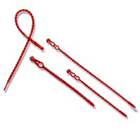 Blitzbinder aus Kunststoff, 19cm lang, rot, Durchmesser 3,5mm / Inhalt à VE = 1000