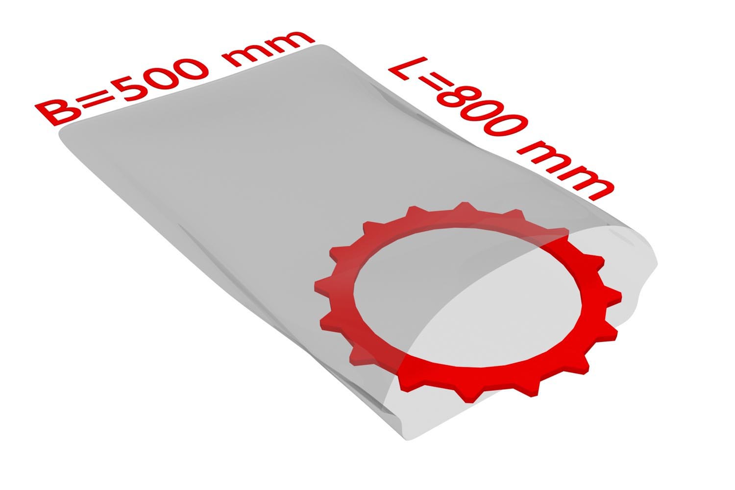 PE-Flachbeutel, 500x800mm, 100µ,, transparent / Inhalt à VE = 200
