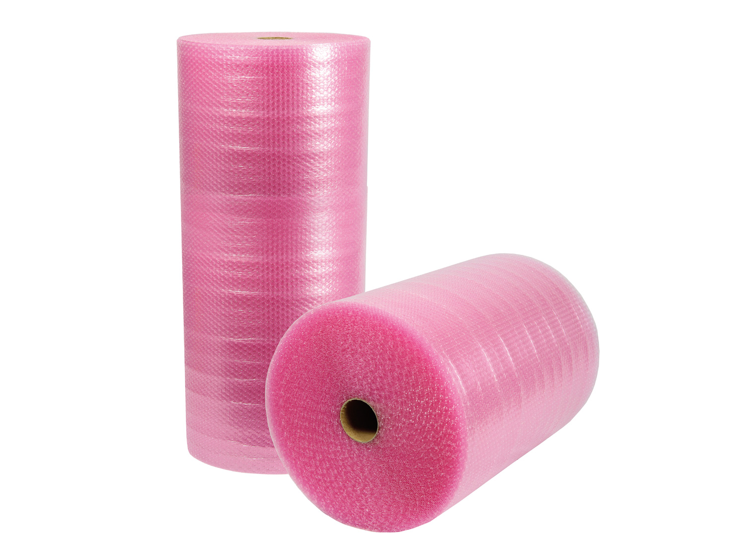 Luftpolsterfolie, 3-lagig, 600mm breitx50lfm, 100µ,, rosa, antistatisch