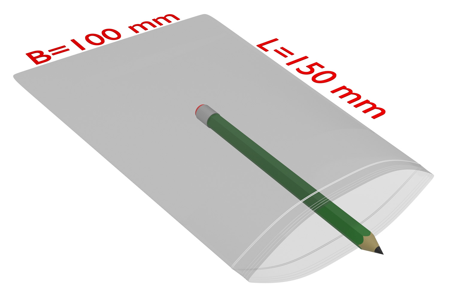 PE-Druckverschlussbeutel, 100x150mm, 50µ,transparent / Inhalt à VE = 2000