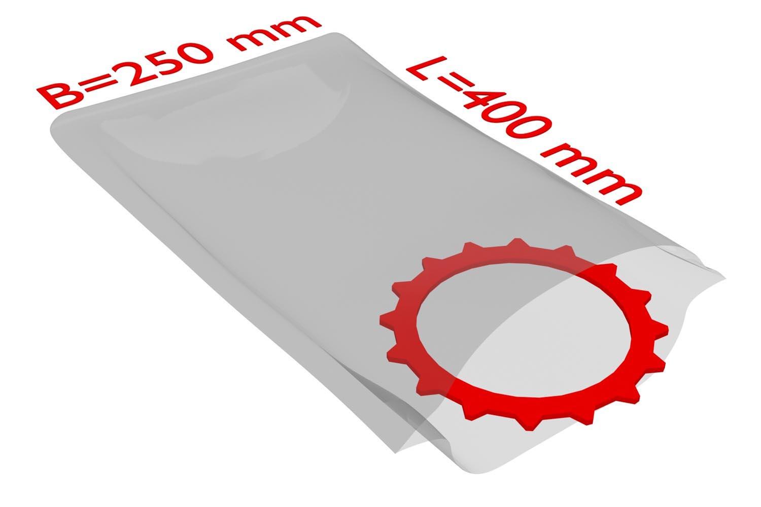 PE-Flachbeutel, 250x400mm, 100µ,, transparent / Inhalt à VE = 1000
