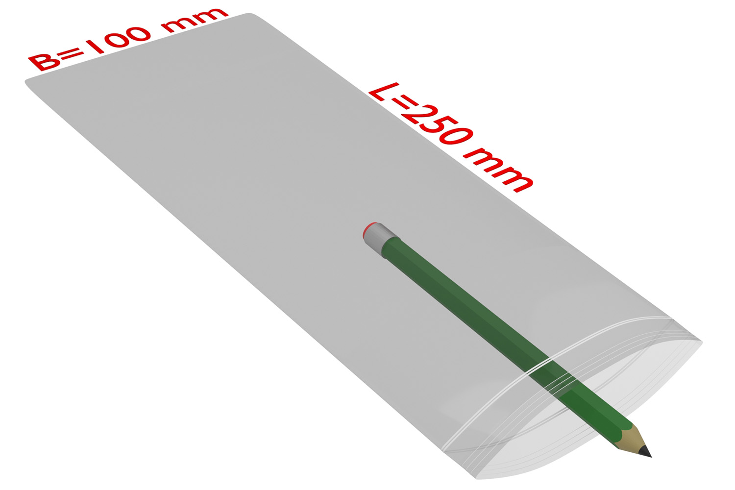 PE-Druckverschlussbeutel, 100x250mm, 50µ,transparent / Inhalt à VE = 1000