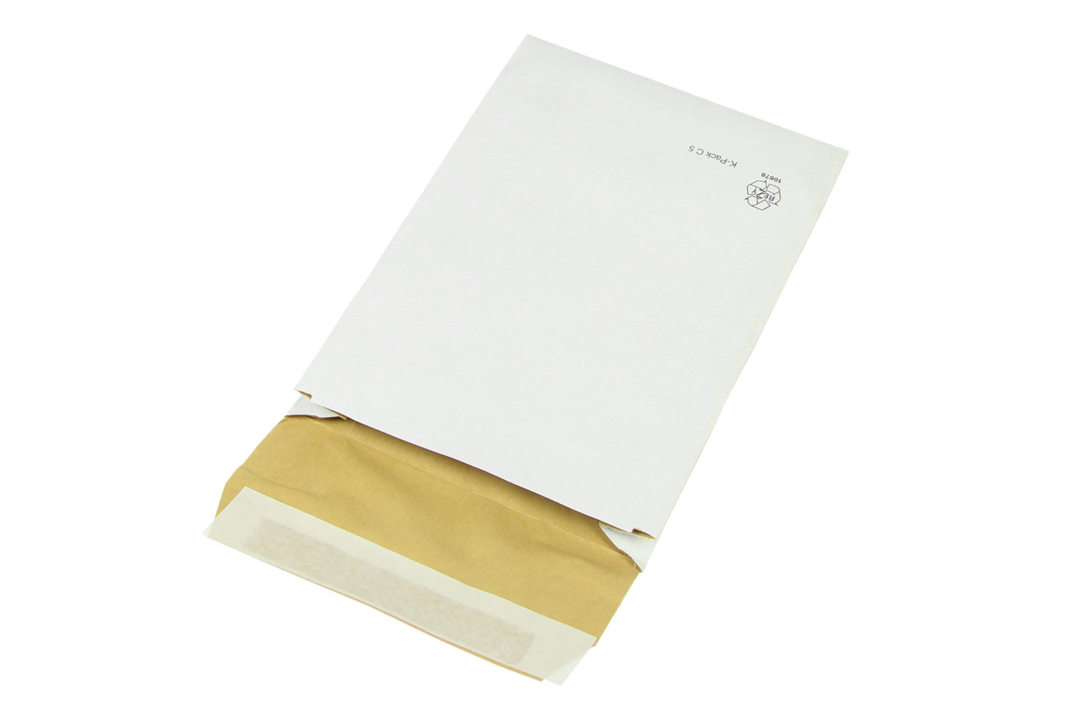Polster-Versandtasche, 162x229mm, Seitenfalte 50mm, C5, weiß, Haftleimstreifen / Inhalt à VE = 100