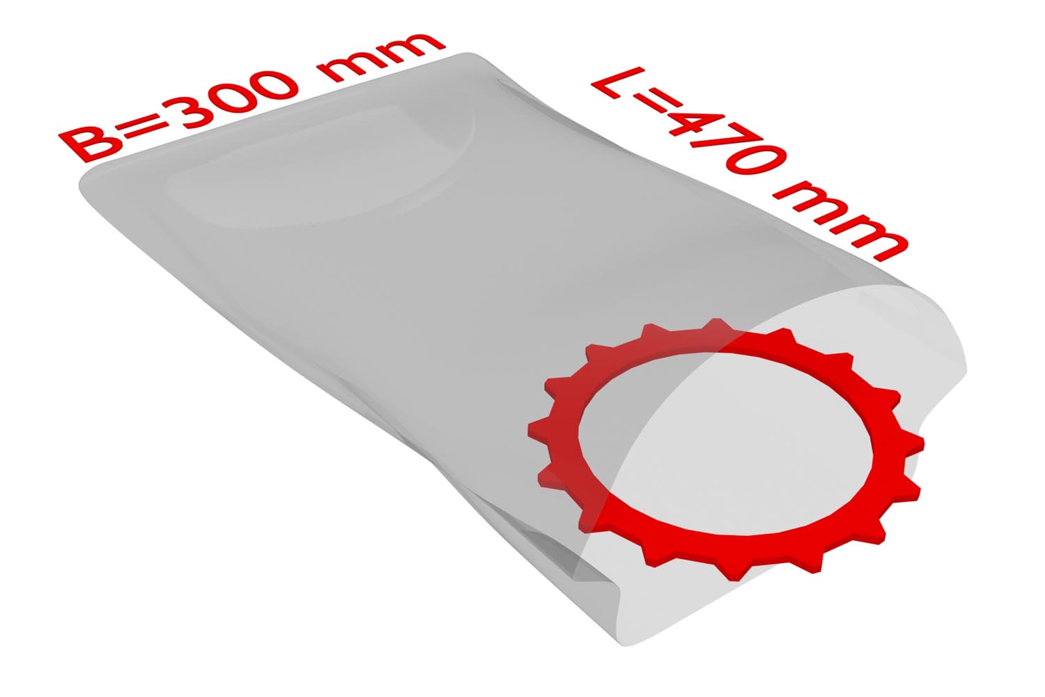 PE-Flachbeutel, 300x470mm, 50µ,transparent / Inhalt à VE = 1000