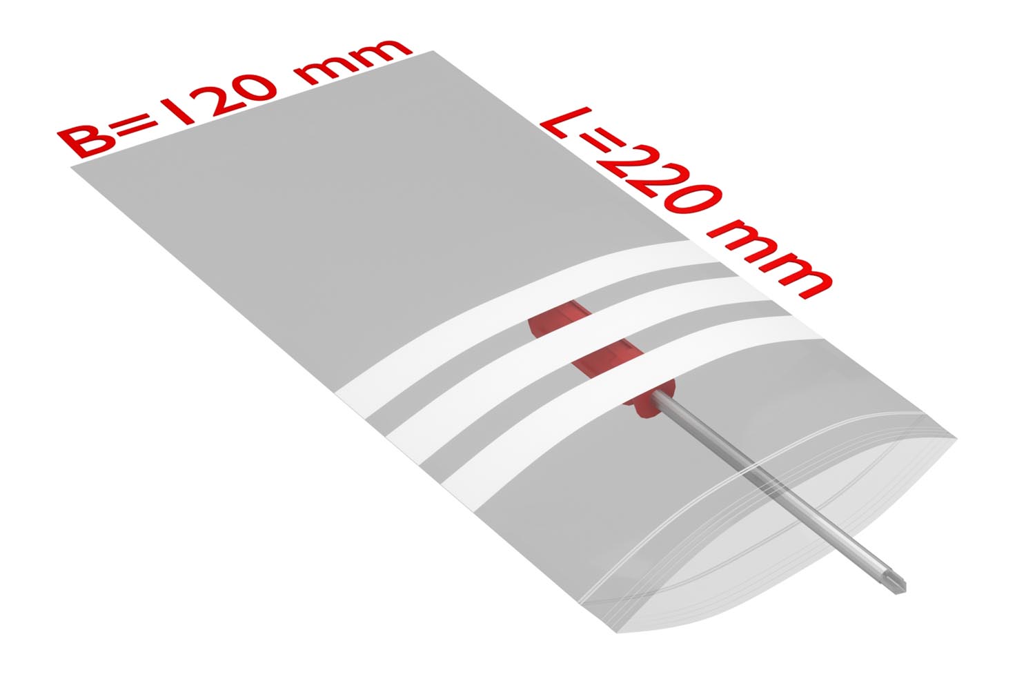 PE-Druckverschlussbeutel, 160x220mm, 90µ,transparent Beschriftungsfeld / Inhalt à VE = 1000