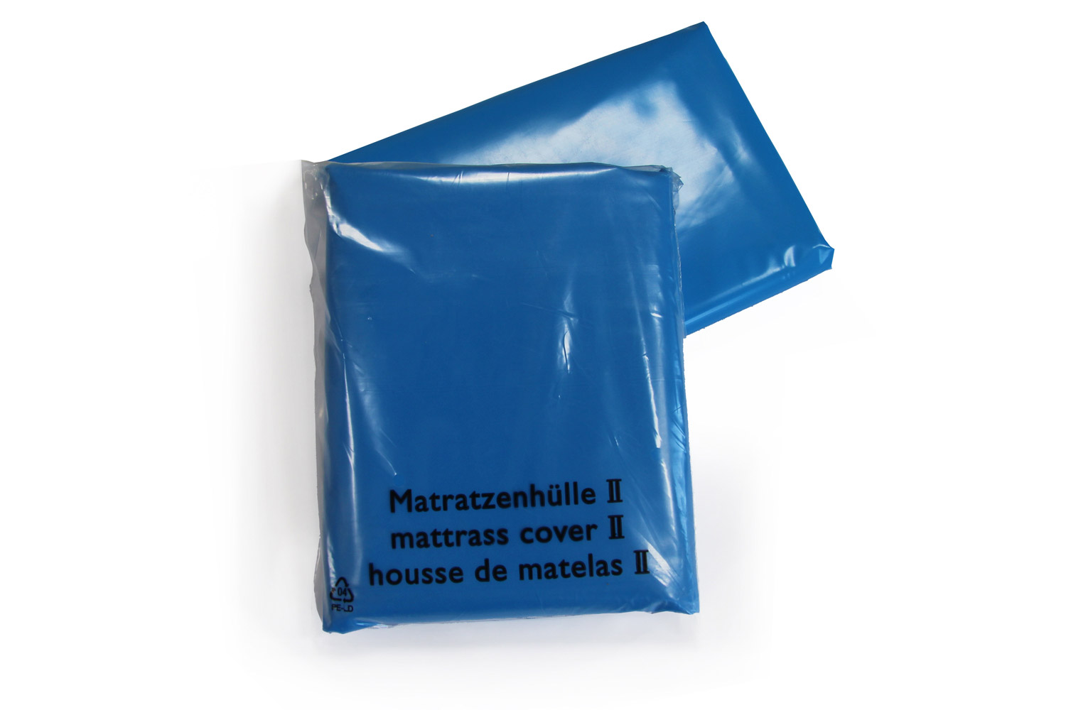 PE-Matratzenhüllen Gr.II BLAU, 1300 x 2400 x 0,09 mm, einzeln verpackt / Inhalt à VE = 50