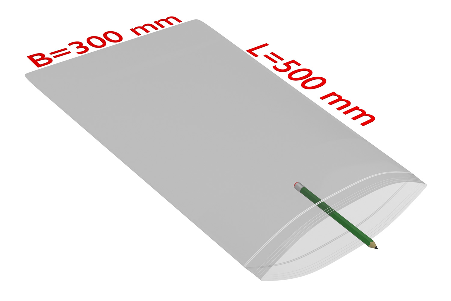 PE-Druckverschlussbeutel, 300x500mm, 50µ,transparent / Inhalt à VE = 1000