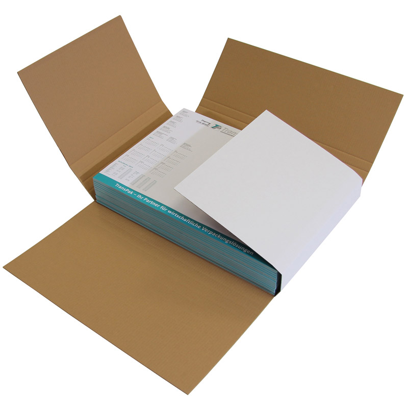 Wellpapp-Kreuzverpackung, 850x604x10-120mm, Qualität 1.20 B, A1, weiß, 2-teilig / Inhalt à VE = 25