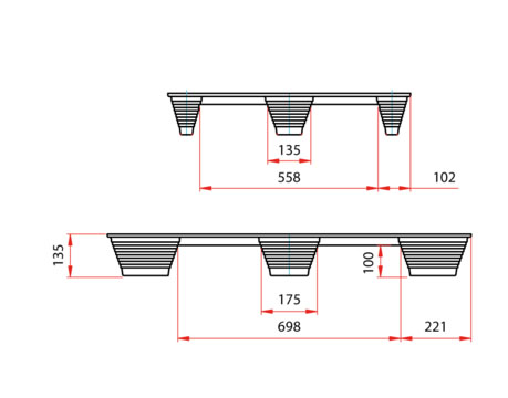 Pressholzpalette, 760x1140mm, Container Format, Tragkraft bis 900 kg / Inhalt à VE = 5