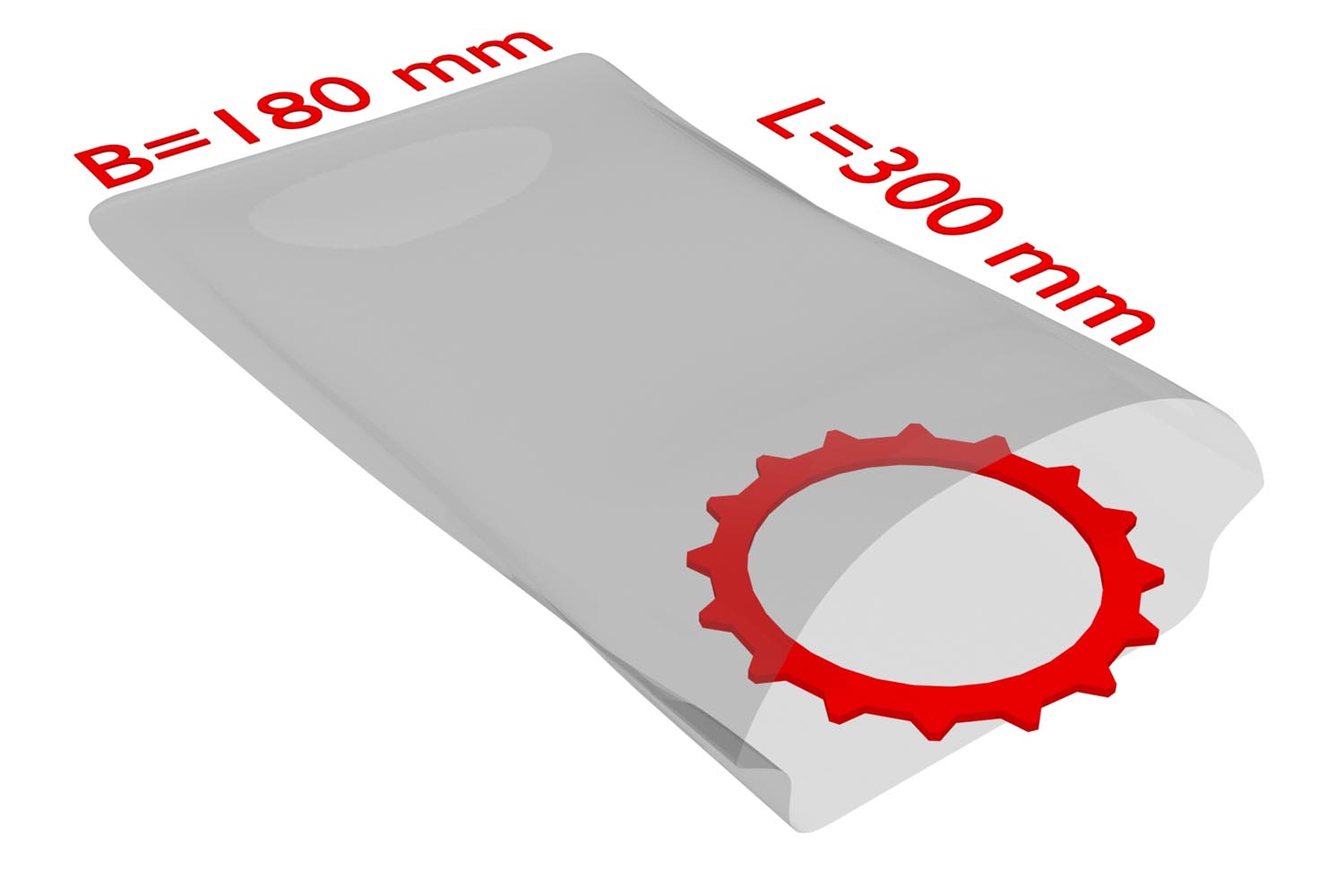 PE-Flachbeutel, 180x300mm, 50µ,transparent / Inhalt à VE = 1000