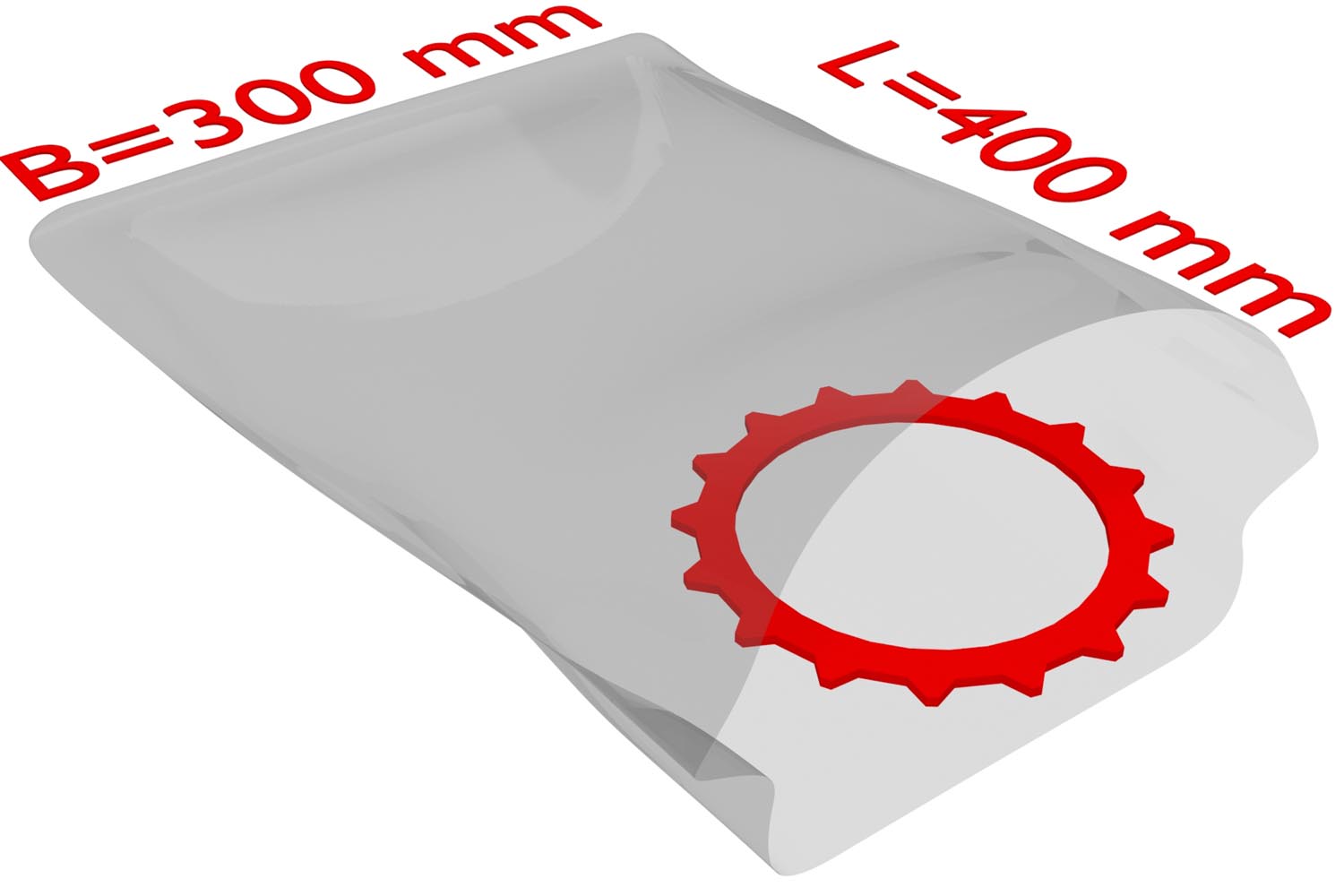 PE-Flachbeutel, 300x400mm, 50µ,transparent / Inhalt à VE = 1000