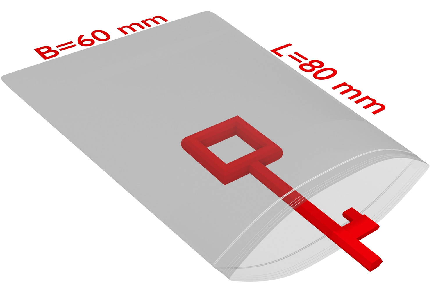 PE-Druckverschlussbeutel, 60x80mm, 50µ,transparent / Inhalt à VE = 2000
