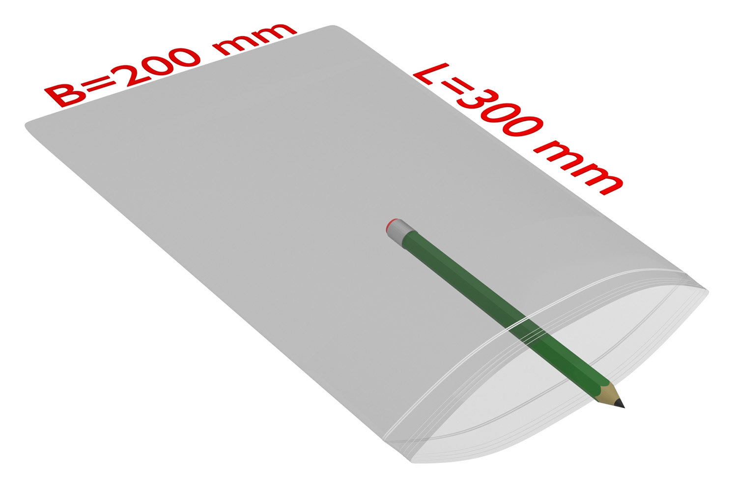 PE-Druckverschlussbeutel, 200x300mm, 50µ,transparent / Inhalt à VE = 1000