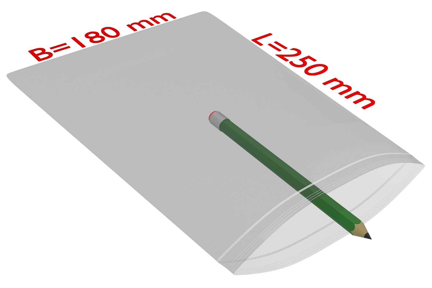PE-Druckverschlussbeutel, 180x250mm, 50µ,transparent / Inhalt à VE = 1000