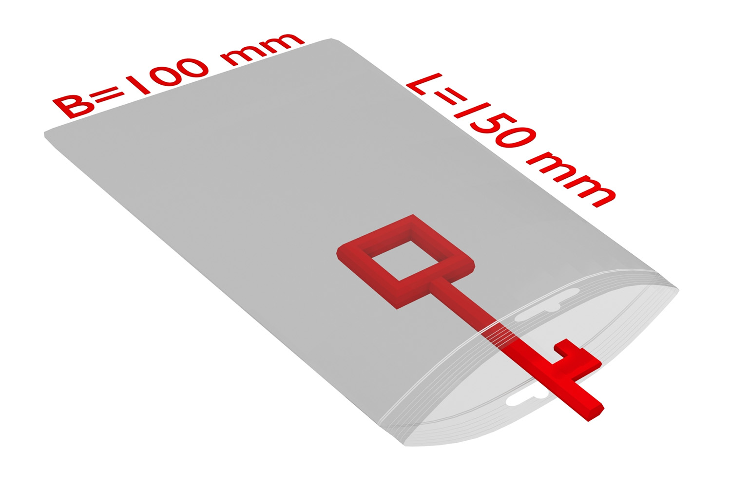PE-Druckverschlussbeutel, 100x150mm, 50µ,transparent Eurolochung / Inhalt à VE = 2000