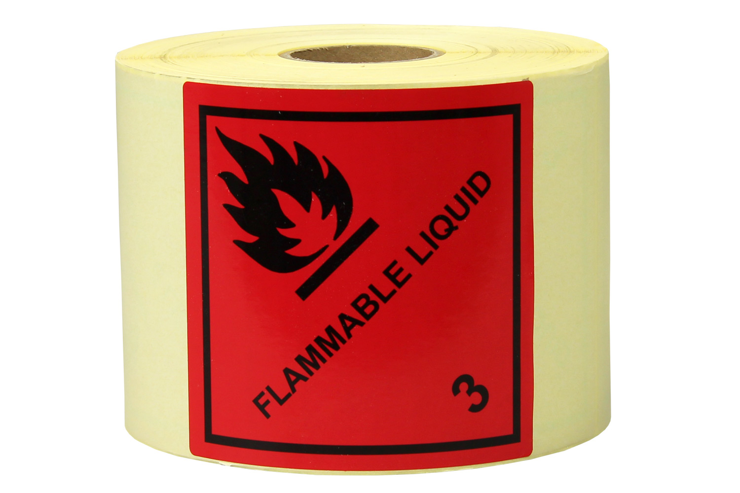 Gefahrgut-Etiketten, 100x100mm, aus Papier, rot,Aufdruck/Symbol