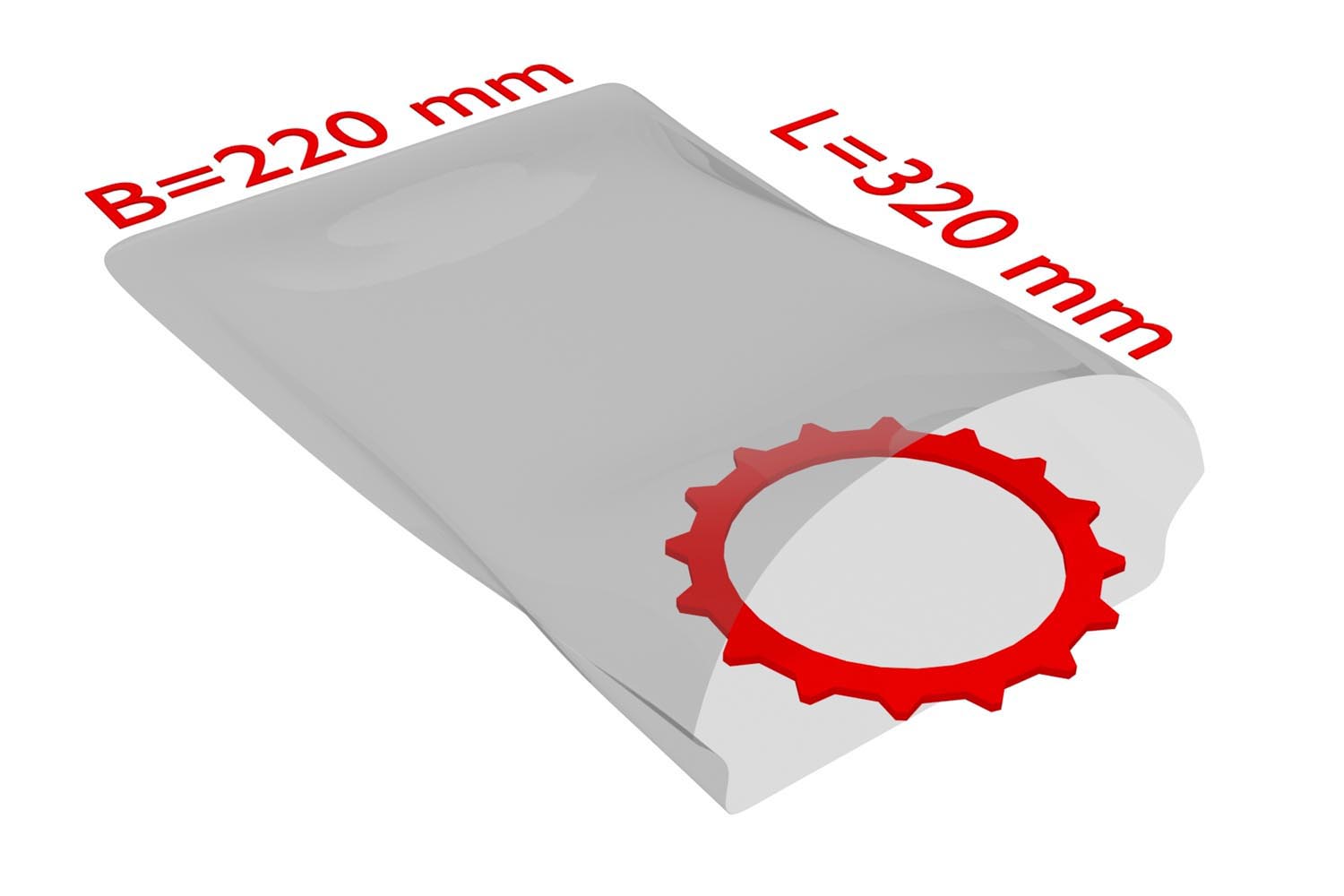 PE-Flachbeutel, 220x320mm, 100µ,, transparent / Inhalt à VE = 1000