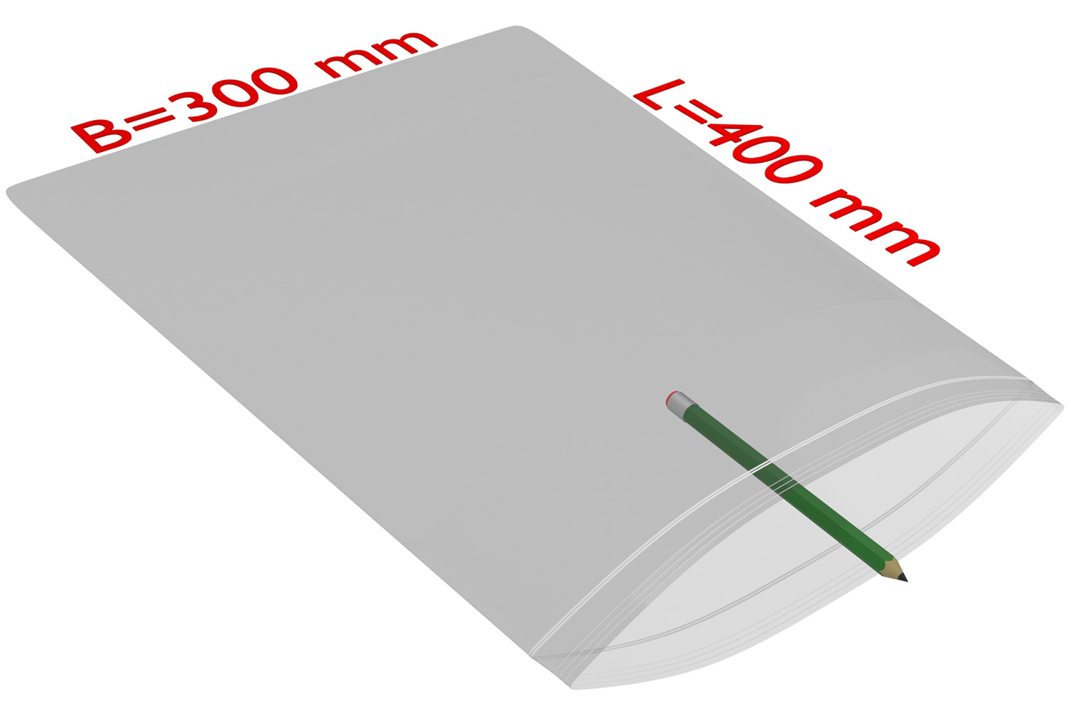 PE-Druckverschlussbeutel, 300x400mm, 90µ,transparent / Inhalt à VE = 500