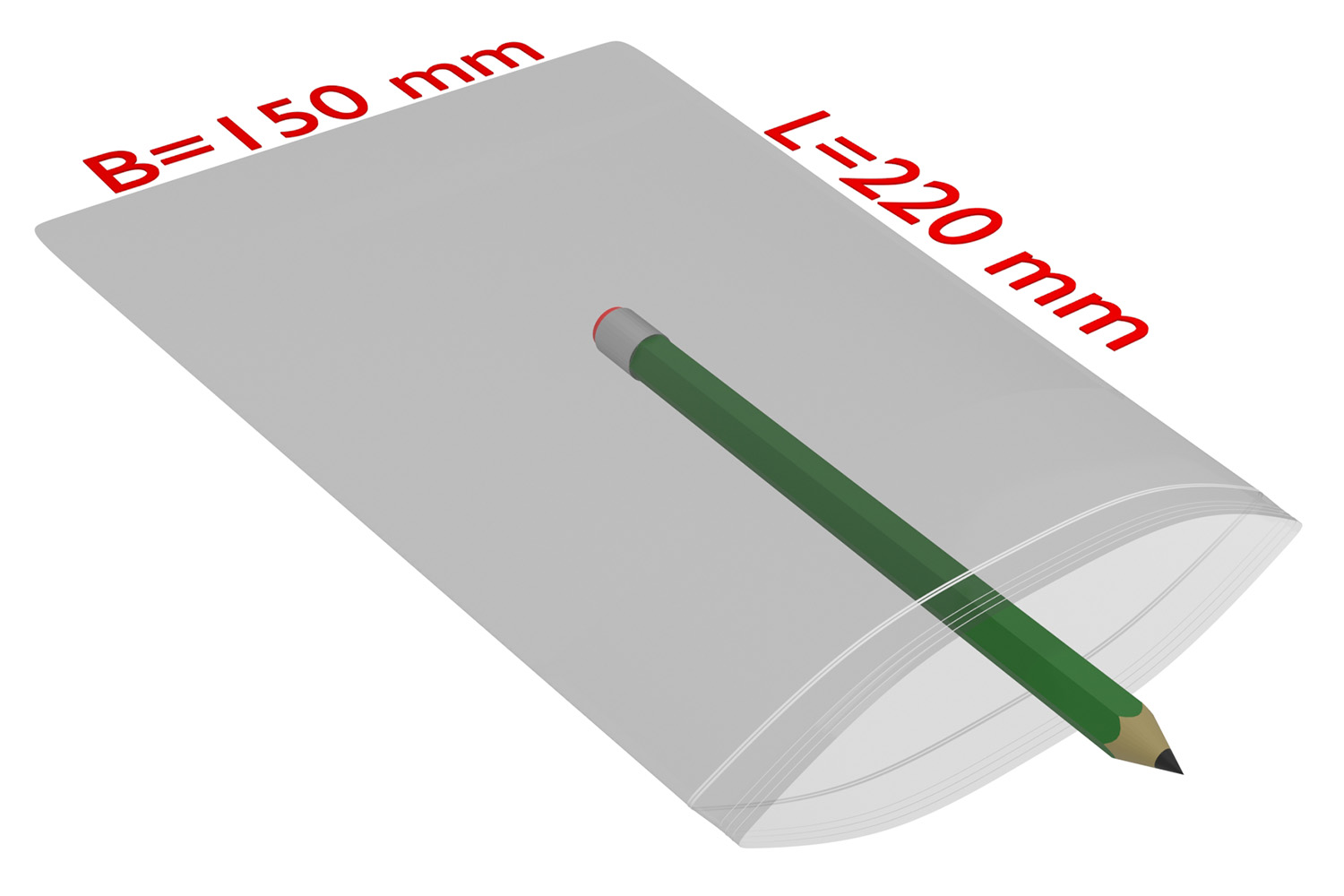 PE-Druckverschlussbeutel, 150x220mm, 50µ,transparent / Inhalt à VE = 1000