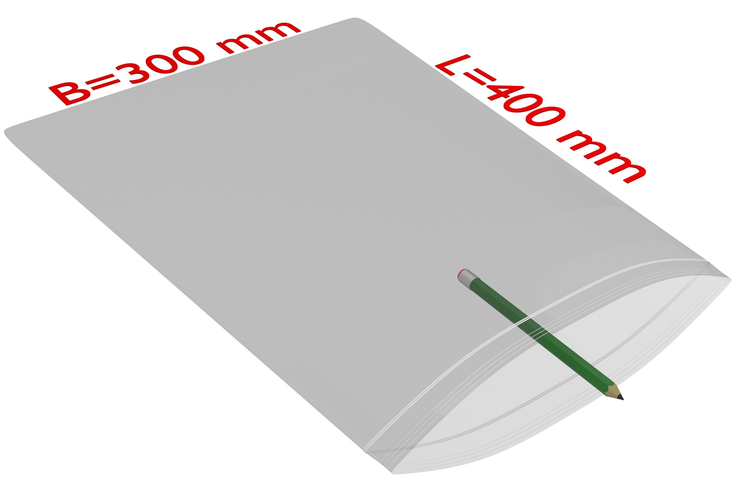 PE-Druckverschlussbeutel, 300x400mm, 50µ,transparent / Inhalt à VE = 1000