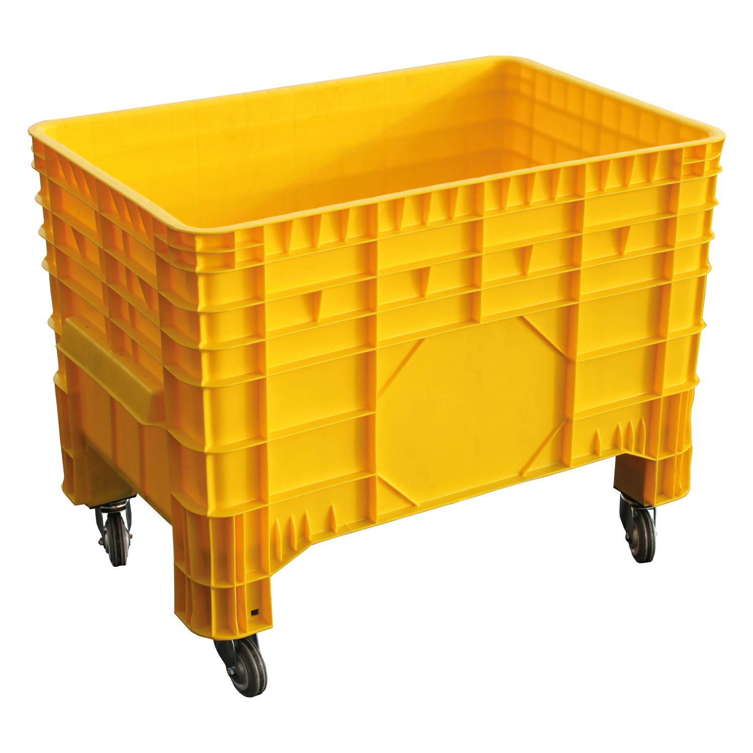 Großbehälter aus Polyethylen, 1040x640x790mm, HDPE, GELB (RAL 1018), 285 Liter