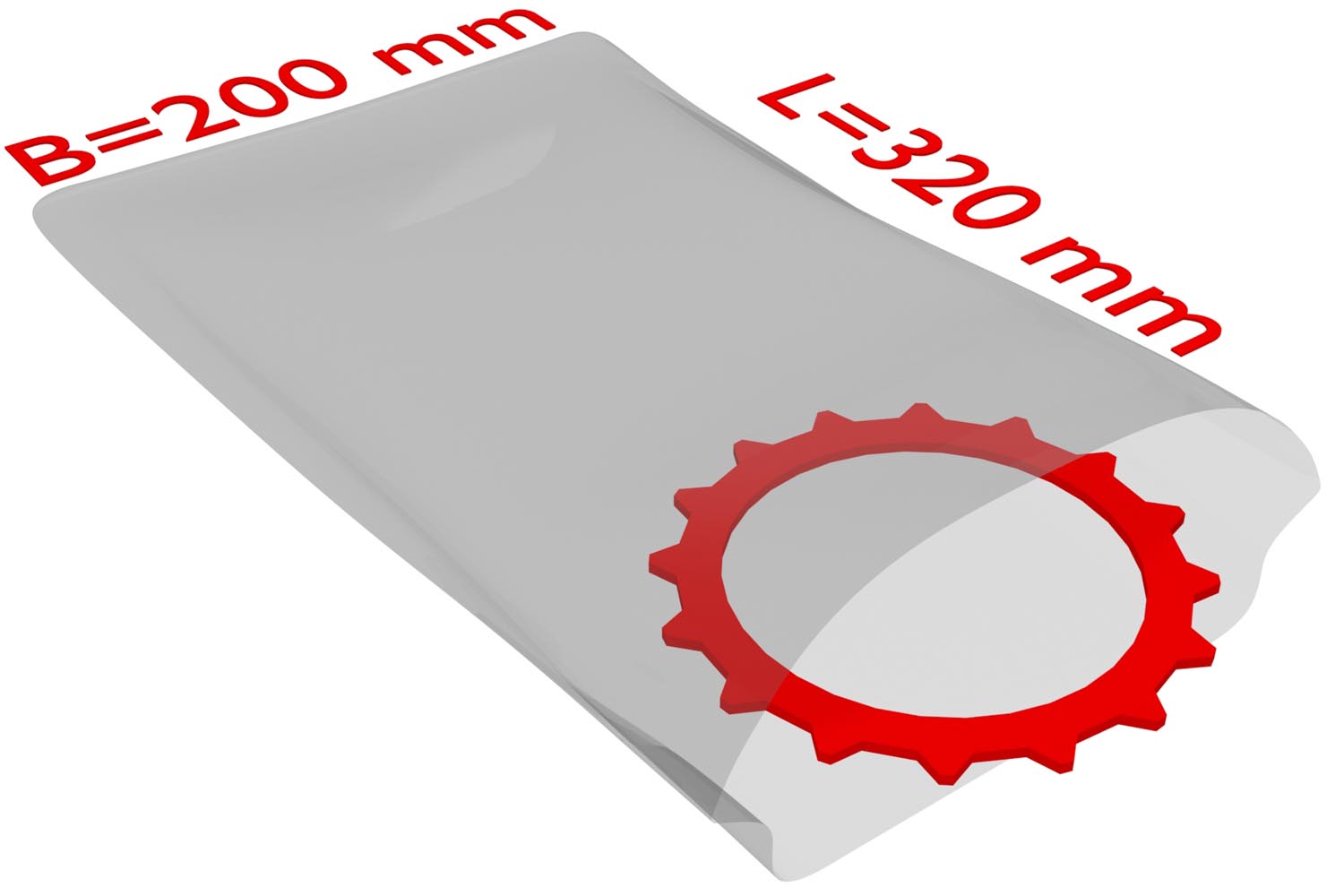 PE-Flachbeutel, 200x320mm, 50µ,transparent / Inhalt à VE = 1000