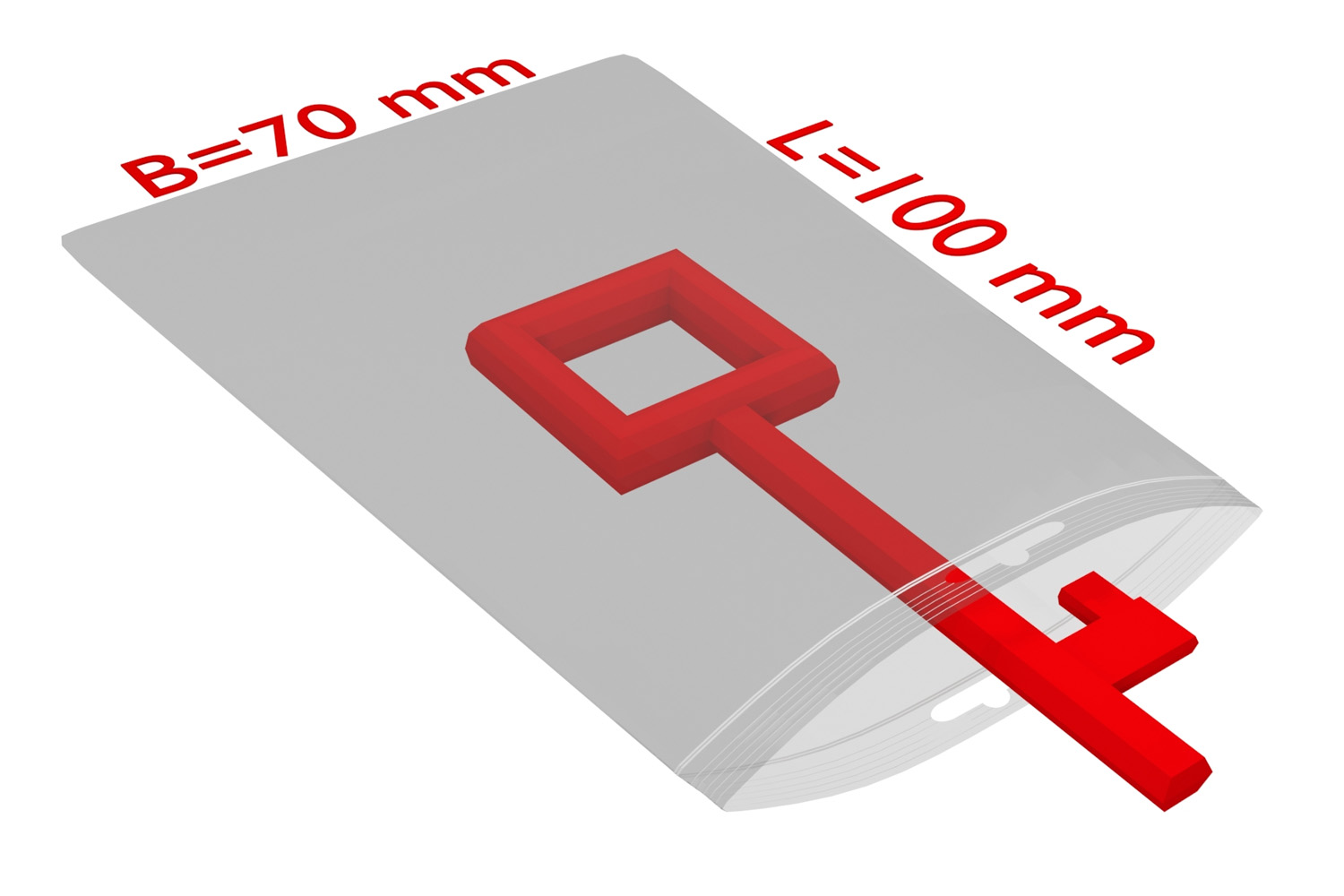 PE-Druckverschlussbeutel, 70x100mm, 50µ,transparent Eurolochung / Inhalt à VE = 2000