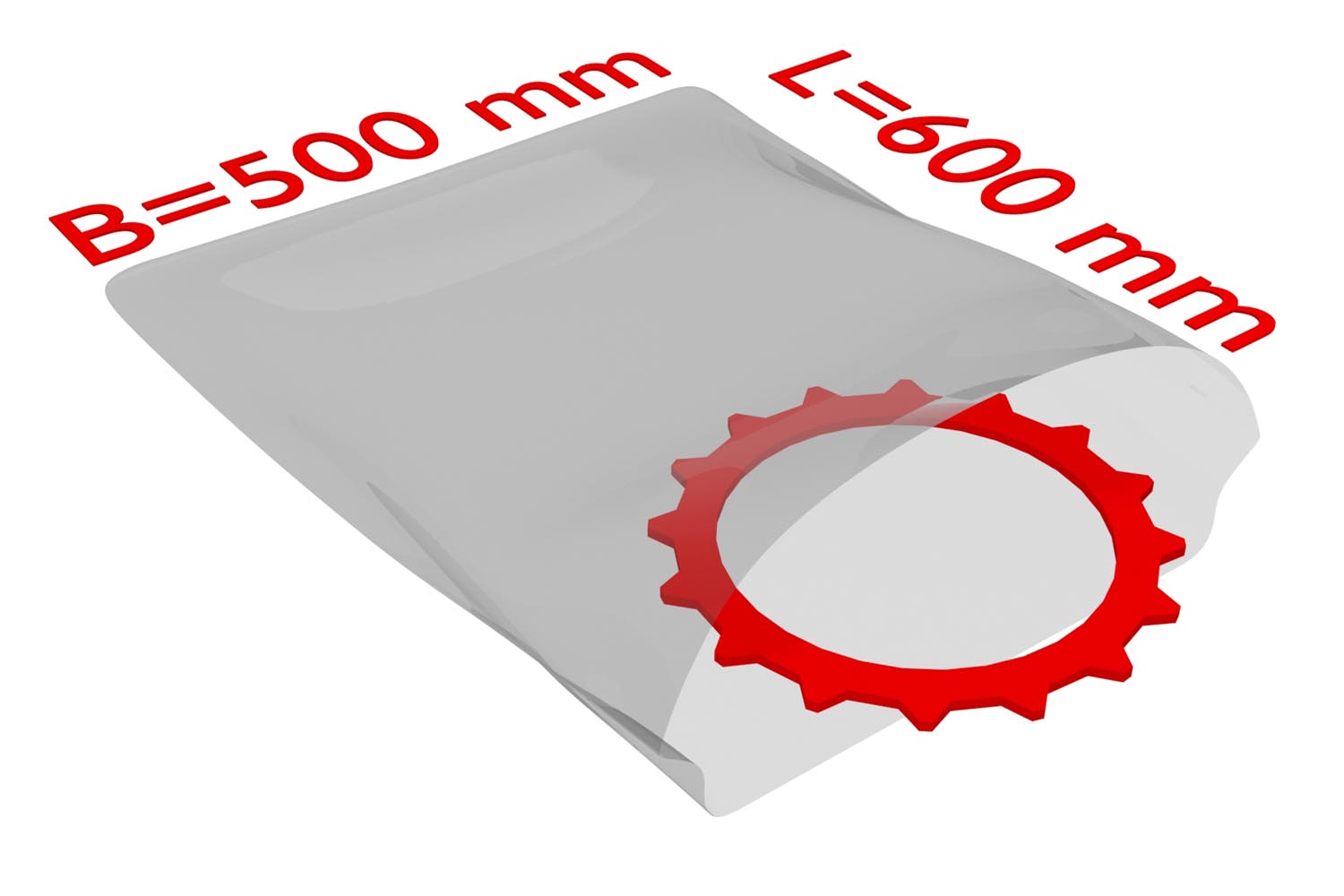 PE-Flachbeutel, 500x600mm, 50µ,transparent / Inhalt à VE = 500