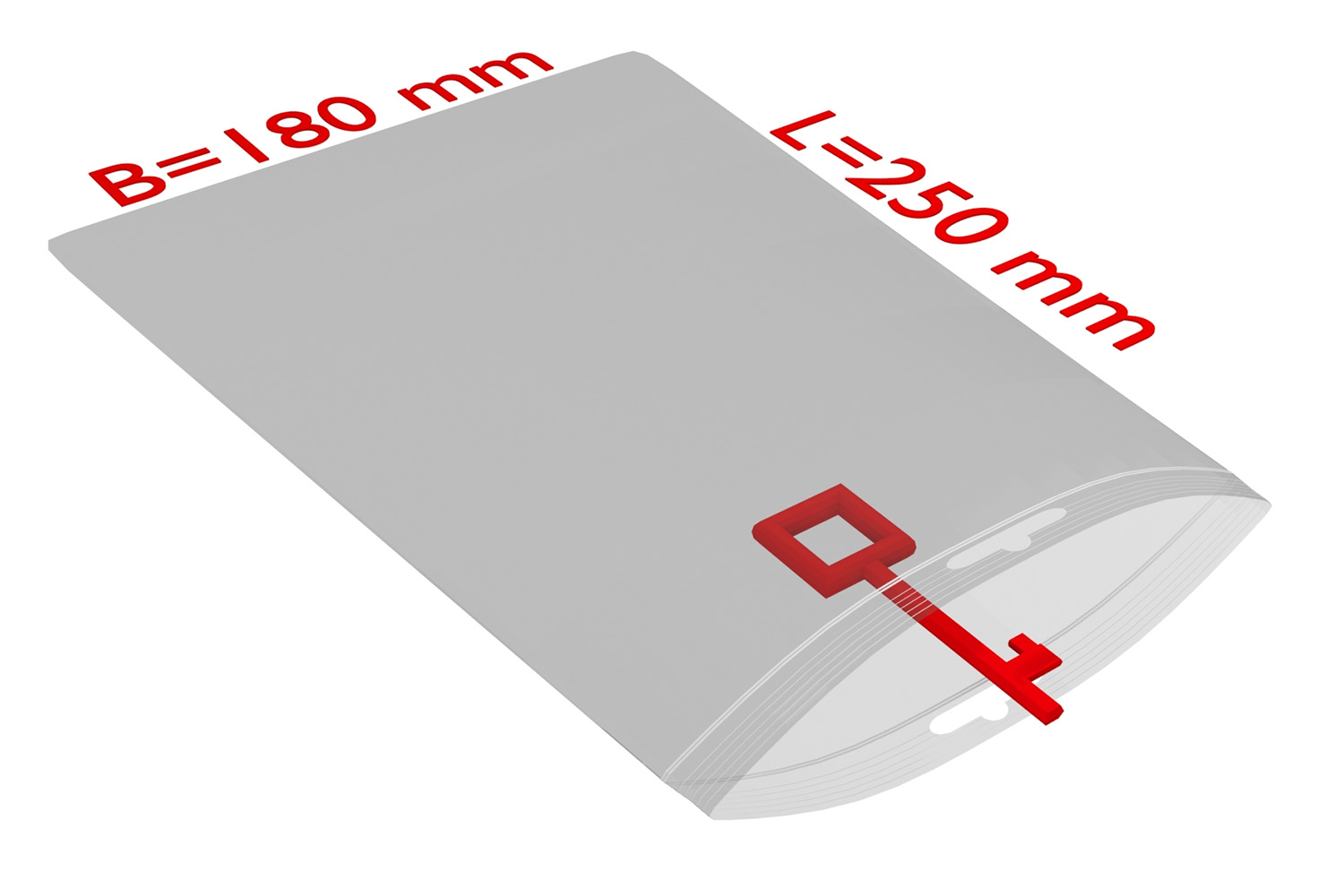 PE-Druckverschlussbeutel, 180x250mm, 50µ,transparent Eurolochung / Inhalt à VE = 1000