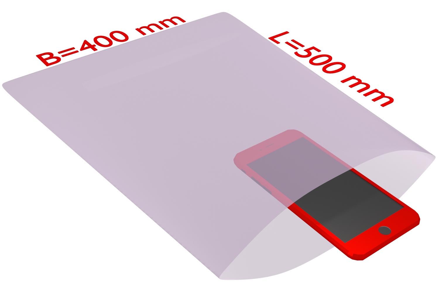 PE-Beutel, antistatisch, 400x500mm, 100µ,, rosa, aminfreies LDPE / Inhalt à VE = 100