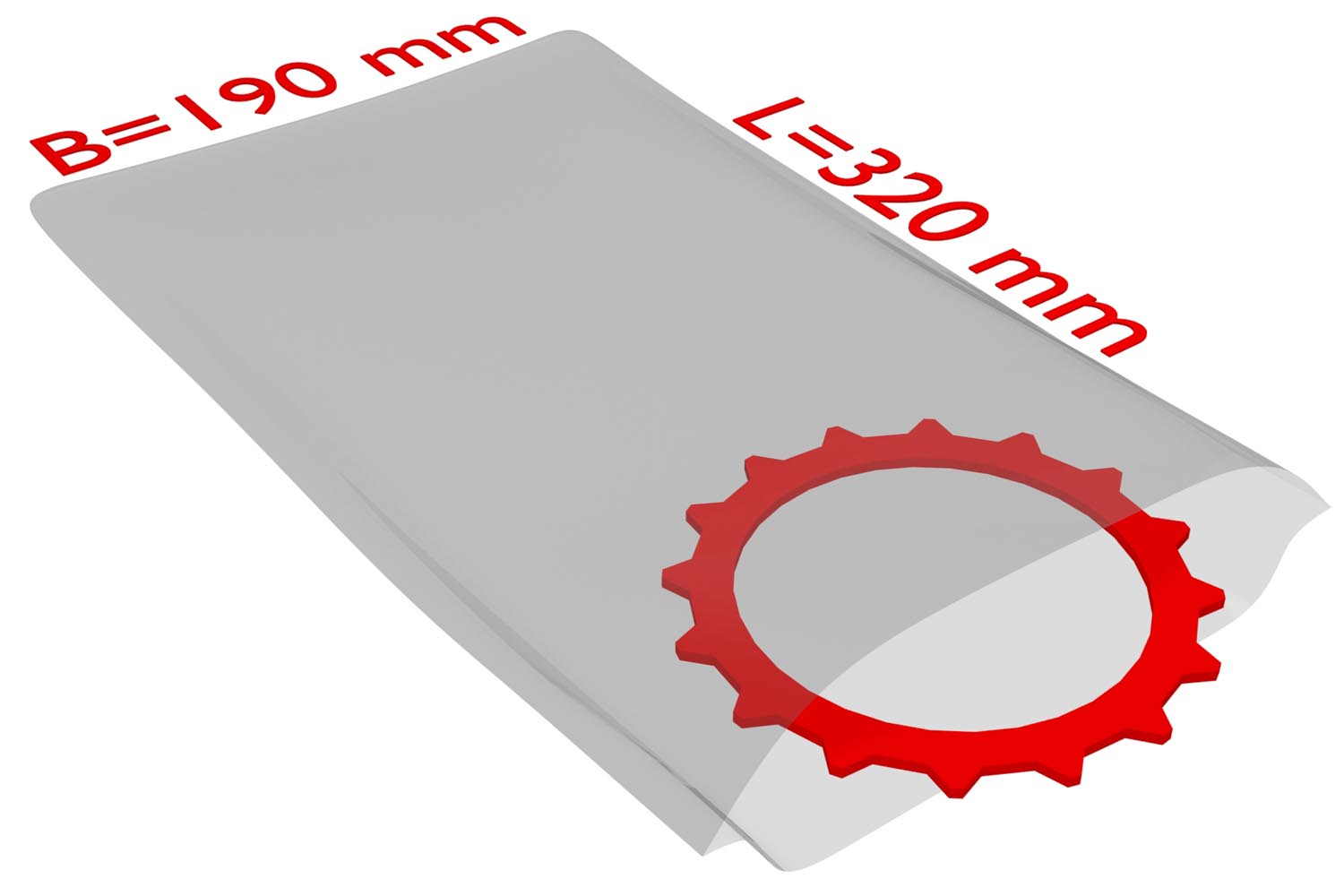 PE-Flachbeutel, 190x320mm, 25µ,, transparent / Inhalt à VE = 1000