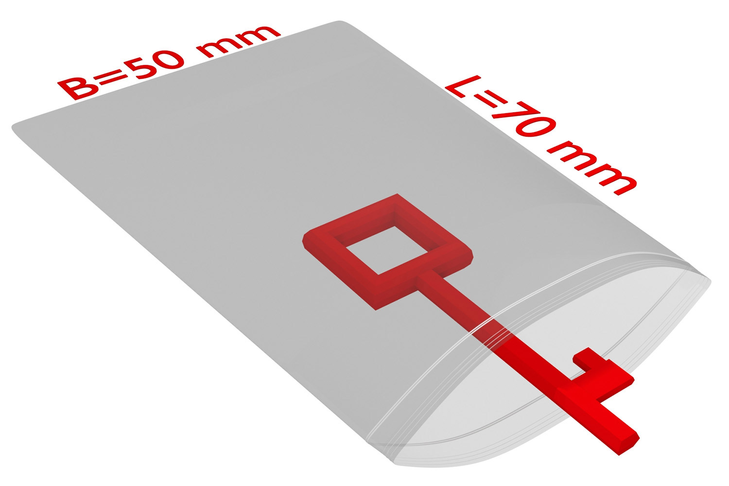 PE-Druckverschlussbeutel, 50x70mm, 50µ,transparent / Inhalt à VE = 2000