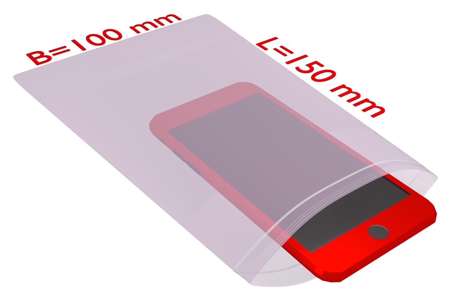 PE-Druckverschlussbeutel, 100x150mm, 100µ,, antistatisch, rosa, aminfreies LDPE / Inhalt à VE = 200