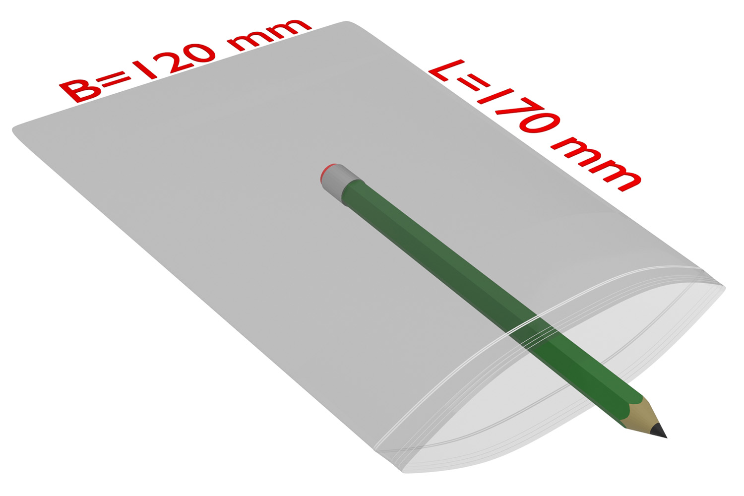 PE-Druckverschlussbeutel, 120x170mm, 50µ,transparent / Inhalt à VE = 2000