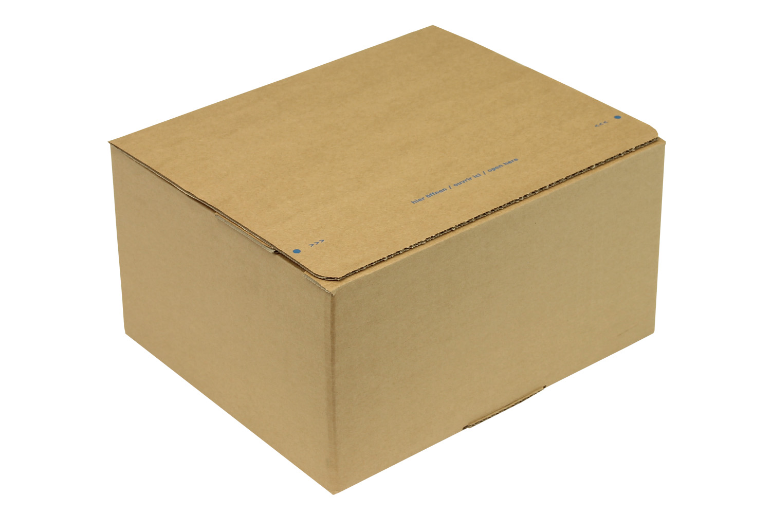 Karton 1-wellig, 260x220x130mm, Qualtität 1.3B, braun, Automatikboden / Inhalt à VE = 40