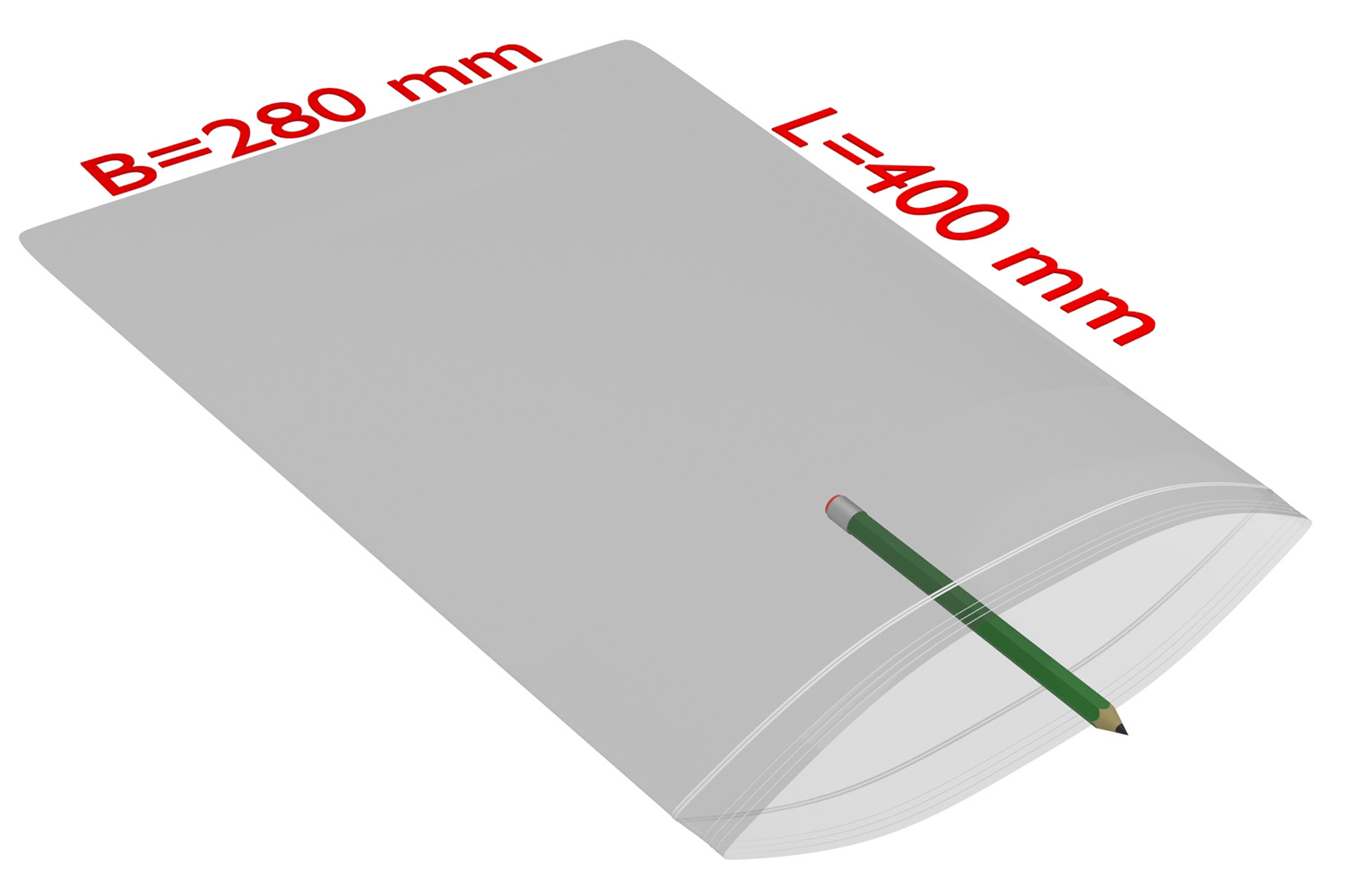 PE-Druckverschlussbeutel, 280x400mm, 50µ,transparent / Inhalt à VE = 1000