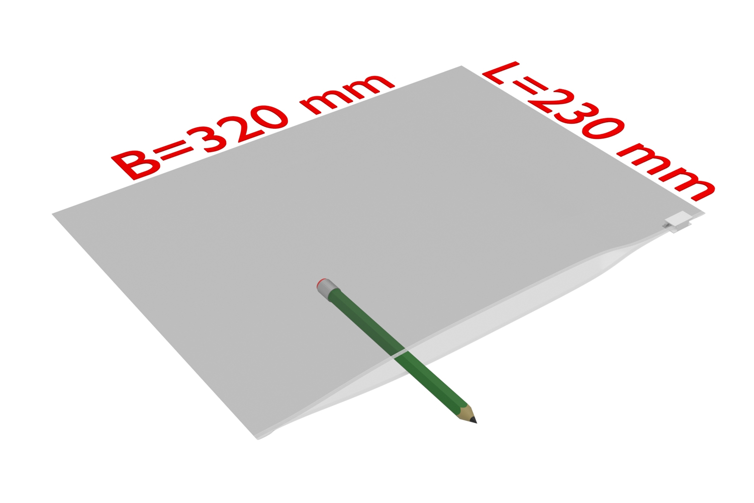 PE-Gleitverschlussbeutel, 320x230mm, 75µ,transparent / Inhalt à VE = 1000