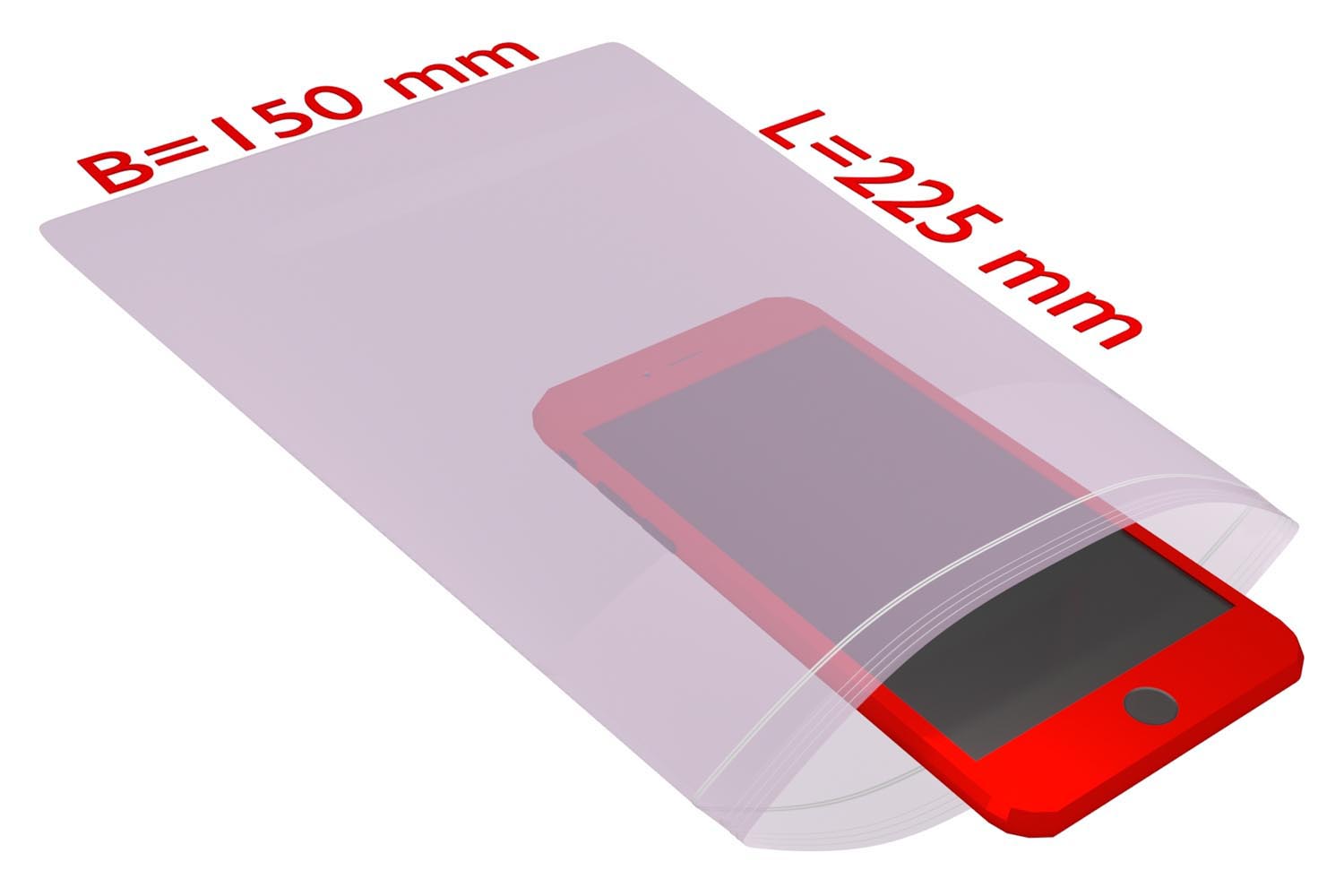 PE-Druckverschlussbeutel, 150x225mm, 100µ,, antistatisch, rosa, aminfreies LDPE / Inhalt à VE = 100